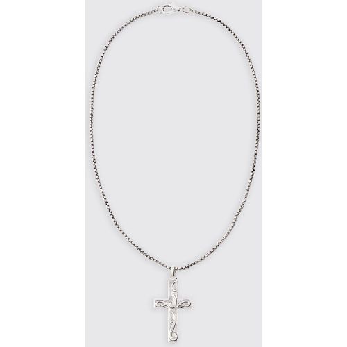 Collier é à pendentif croix - 220mm - ONE SIZE - Boohooman - Modalova