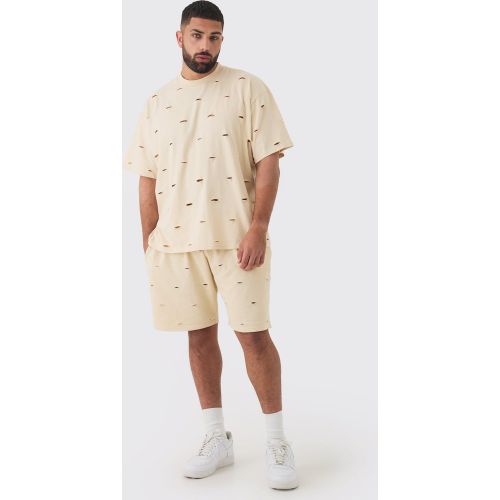 Grande taille - Ensemble oversize surteint à déchirures - XXXL - Boohooman - Modalova