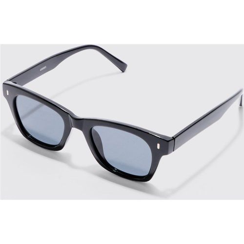 Retro Frame Sunglasses In Black - Boohooman - Modalova
