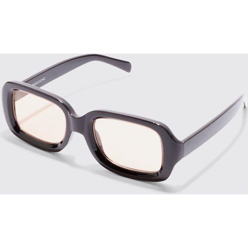 Rectangular Contrast Lens Sunglasses In Brown - Boohooman - Modalova