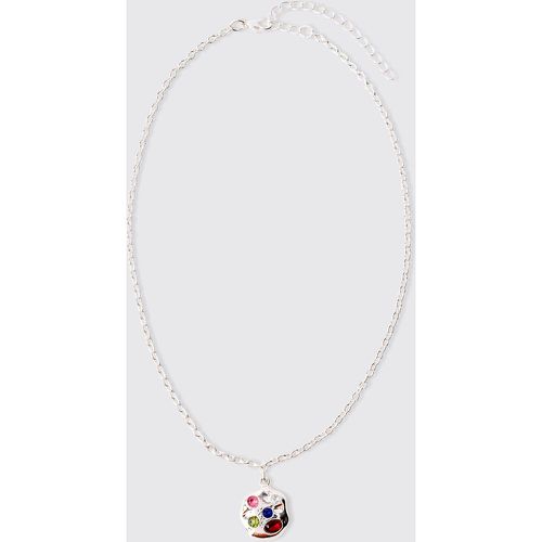 Collier à pendentif pierre fantaisie - ONE SIZE - Boohooman - Modalova