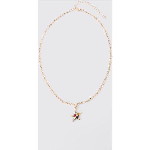 Collier à pendentif étoile et pierre fantaisie - ONE SIZE - Boohooman - Modalova