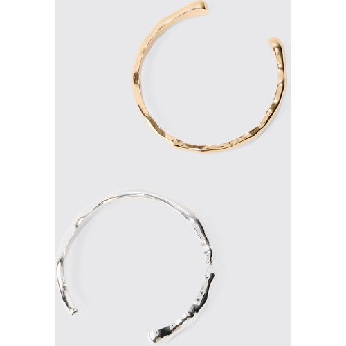 Lot de 2 bracelets en métal - ONE SIZE - Boohooman - Modalova