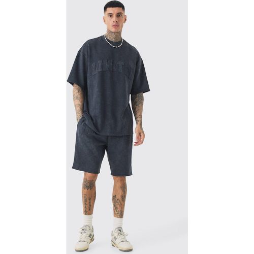 Tall - Ensemble oversize délavé avec short - S - Boohooman - Modalova