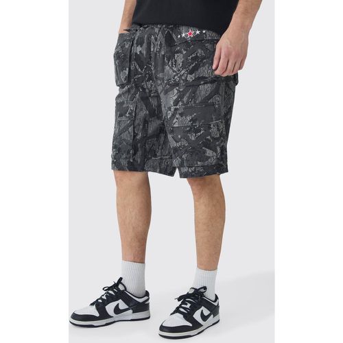 Tall - Pantalon cargo à imprimé camouflage - S - Boohooman - Modalova