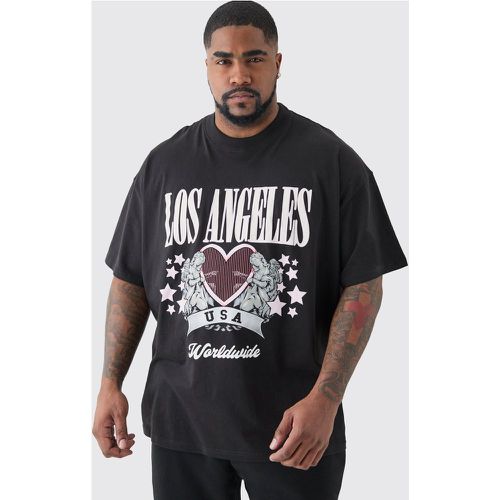 Plus Oversized Los Angeles T-shirt In Black - - XXXL - Boohooman - Modalova