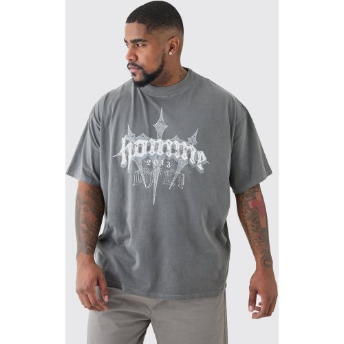 Grande taille - T-shirt oversize imprimé - 2XL - Boohooman - Modalova