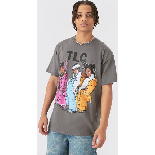 T-shirt oversize imprimé TLC - S - Boohooman - Modalova