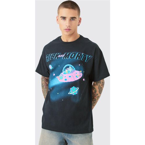 Oversized Rick And Morty Space License T-shirt - Boohooman - Modalova