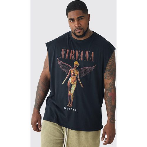 Plus Nirvana Angel License Print T-shirt - - XXXL - Boohooman - Modalova