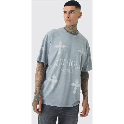 Tall - T-shirt à imprimé croisé - S - Boohooman - Modalova