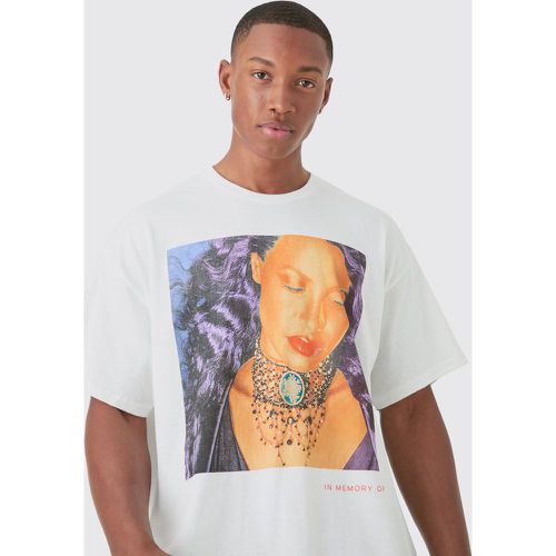 Oversized Aaliyah License T-shirt - Boohooman - Modalova