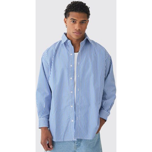 Chemise oversize à rayures et manches longues - S - Boohooman - Modalova