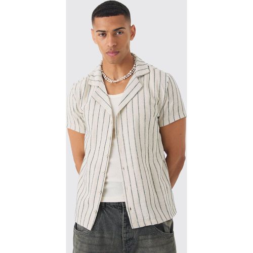 Chemise rayée en lin - L - Boohooman - Modalova