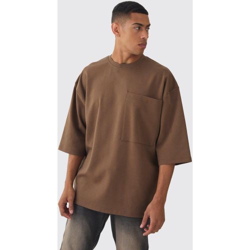 T-shirt oversize épais à surpiqûres - M - Boohooman - Modalova