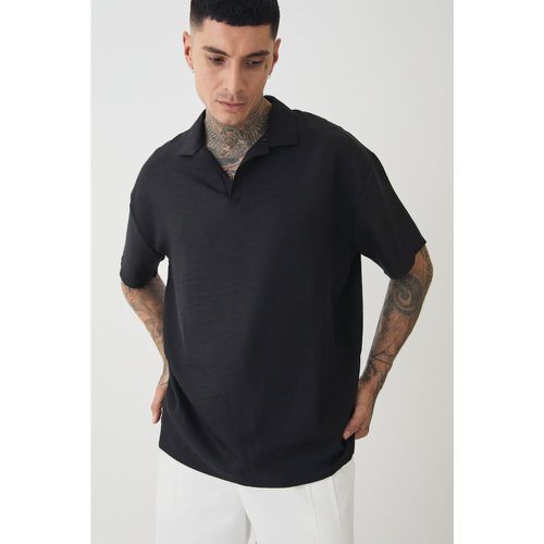 Tall - Polo oversize en lin - XL - Boohooman - Modalova