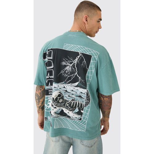 T-shirt oversize à imprimé squelette - L - Boohooman - Modalova