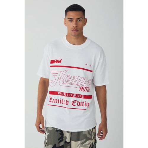 Oversized Extended Limited Text Graphic T-shirt - Boohooman - Modalova