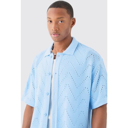 Chemise large à manches courtes et coutures apparentes - S - Boohooman - Modalova