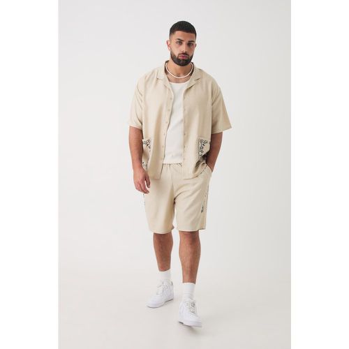 Grande taille - Ensemble avec chemise habillée et short homme - XXXL - Boohooman - Modalova