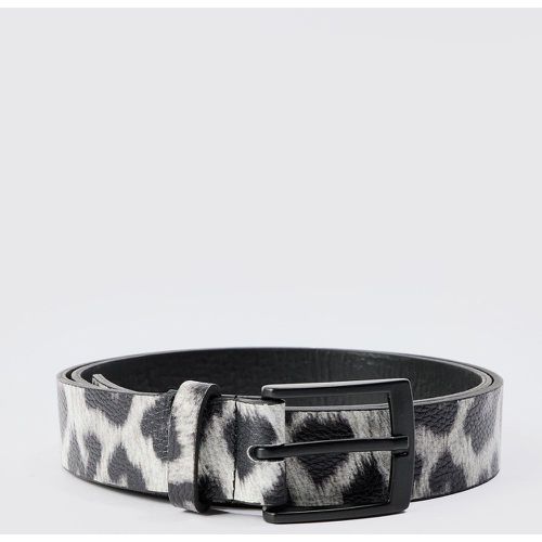 Leopard Print Belt In Grey - Boohooman - Modalova