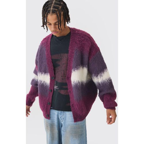 Cardigan oversize en maille brossée - S - Boohooman - Modalova