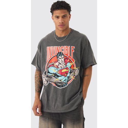 T-shirt oversize délavé à imprimé Superman - XS - Boohooman - Modalova