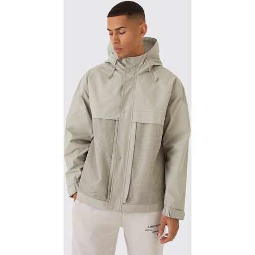 Parka à capuche en mesh homme - S - Boohooman - Modalova