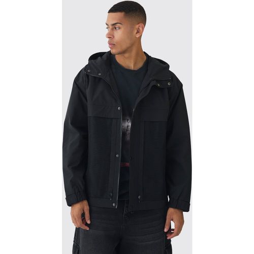 Parka à capuche en mesh homme - XL - Boohooman - Modalova