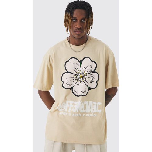 Tall - T-shirt oversize fleuri - S - Boohooman - Modalova