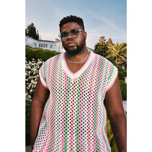 Grande taille - Débardeur oversize en crochet - XXXL - Boohooman - Modalova