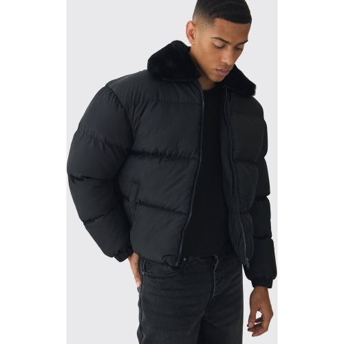 Doudoune oversize à col en fausse fourrure - S - Boohooman - Modalova