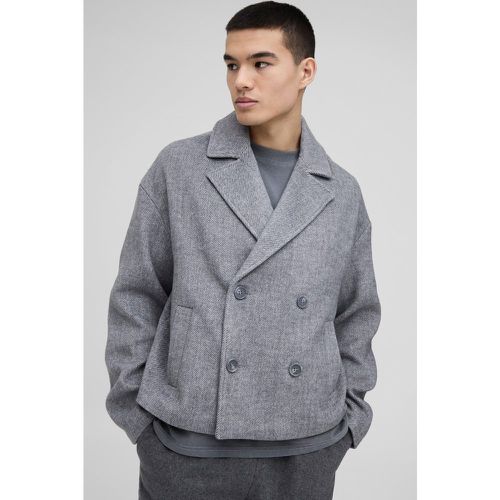 Manteau oversize croisé en - S - Boohooman - Modalova