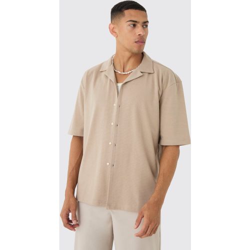 Chemise oversize texturée en tissu gaufré - L - Boohooman - Modalova