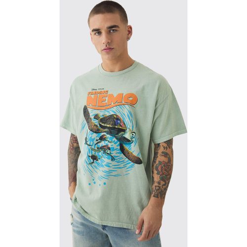 T-shirt oversize délavé à imprimé Nemo - S - Boohooman - Modalova