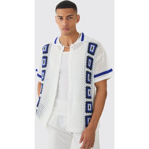 Chemise oversize en crochet - M - Boohooman - Modalova