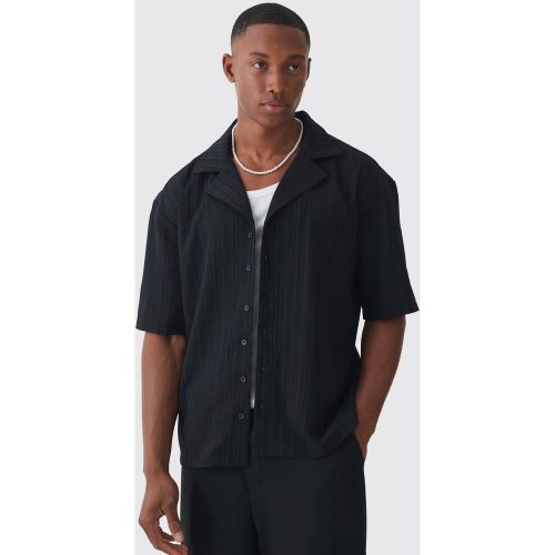 Chemise rayée texturée - XS - Boohooman - Modalova