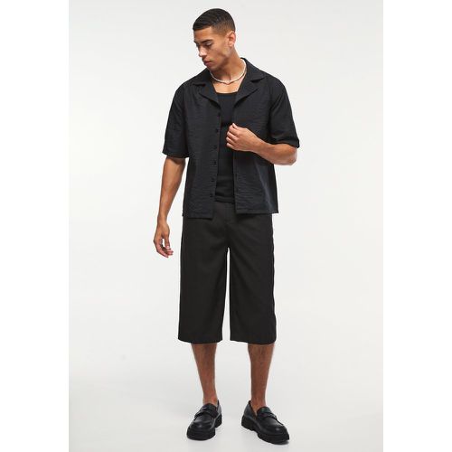 Ensemble oversize rayé avec chemise et short - S - Boohooman - Modalova