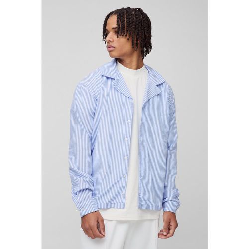 Chemise rayée oversize à manches longues - S - Boohooman - Modalova