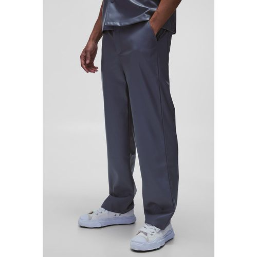 Pantalon large enduit - 28 - Boohooman - Modalova