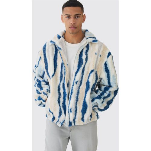 Veste oversize zippée en polaire homme - L - Boohooman - Modalova