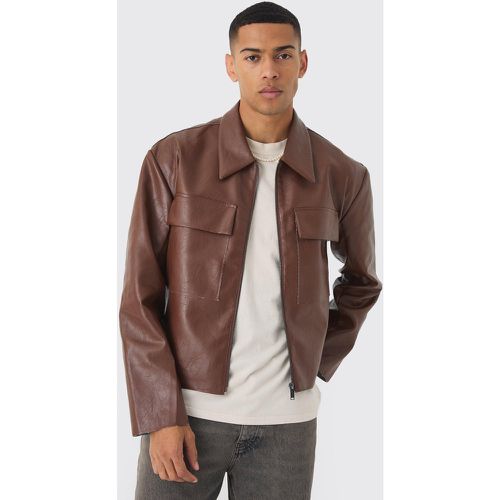 Veste Harrington oversize à bords bruts - S - Boohooman - Modalova