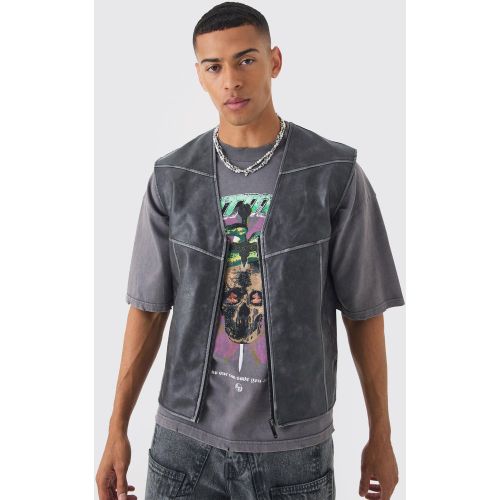 Débardeur délavé à coutures apparentes - S - Boohooman - Modalova