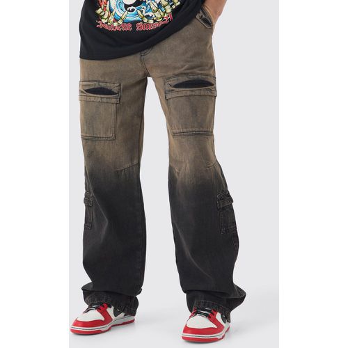 Tall - Jean baggy surteint à poches multiples homme - 30 - Boohooman - Modalova