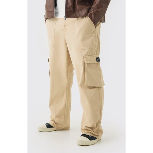 Grande taille - Pantalon cargo large à taille fixe - 38 - Boohooman - Modalova