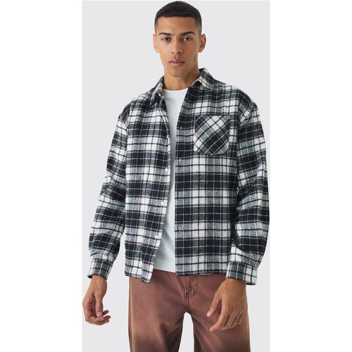 Chemise oversize à carreaux et manches longues - S - Boohooman - Modalova