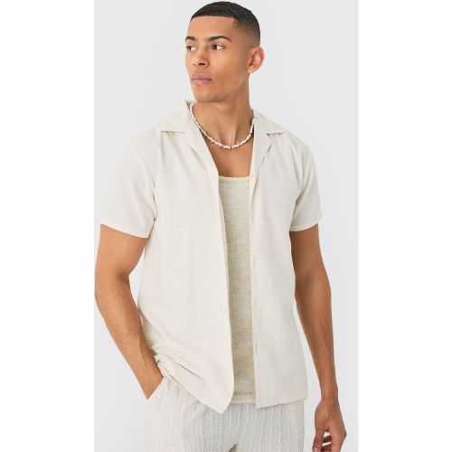 Chemise en lin à manches courtes - S - Boohooman - Modalova