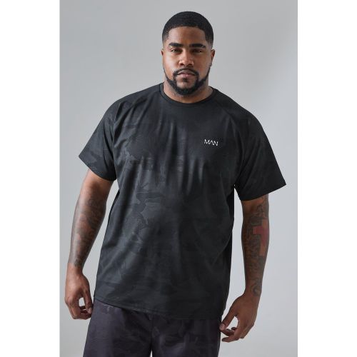 Grande taille - T-shirt de sport à imprimé camouflage - MAN Active - XXXL - Boohooman - Modalova