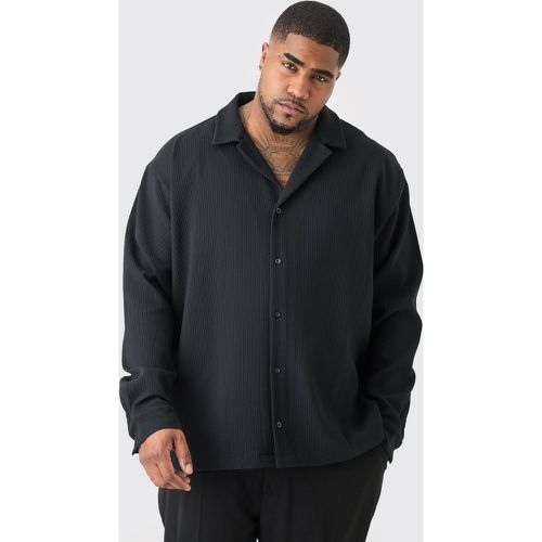 Grande taille - Chemise plissée à manches longues - XXXXL - Boohooman - Modalova