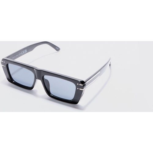 Lunettes de soleil rectangulaires en métal - ONE SIZE - Boohooman - Modalova